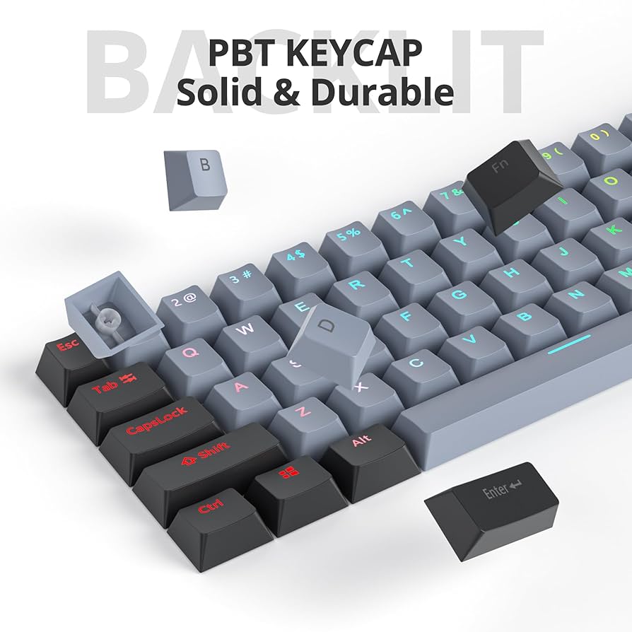 Amazon.co.jp: Guffercty kred 61キー PBT 60% キーキャップ 60